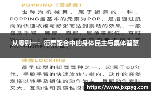 从零到一：街舞配合中的身体民主与集体智慧