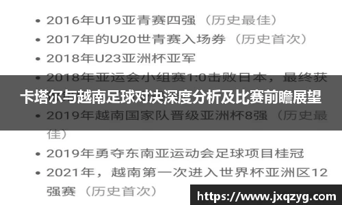 卡塔尔与越南足球对决深度分析及比赛前瞻展望