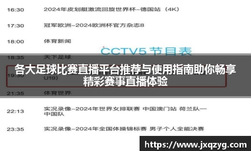各大足球比赛直播平台推荐与使用指南助你畅享精彩赛事直播体验